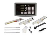 Échelle linéaire, SDS6-3V Metal Case 3 Axis Lathe Milling Digital Readout And 5um Ka-300 Linear Scale + KA-500 Slim Optical Encoder Ruler(Package 4)