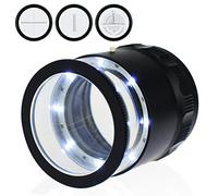 Échelle Loupe 10x Grossissement 8 LED Lumière 4 Verre Échelle Graphique Bijoutiers Œil Loupe 25mm Champ de Vue