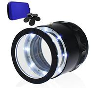 Échelle Loupe 10x Grossissement 8 LED Lumière 9 Verre Échelle Graphique Bijoutiers Œil Loupe 25mm Champ de Vue