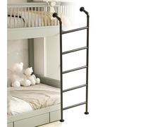 Échelle Métallique pour Lit Superposé, Échelle de Secours pour Puits de Fenêtre de Sous-sol À Fixation Murale et Au Sol, avec Larges Échelons, pour Bibliothèque, Dortoir(Black)