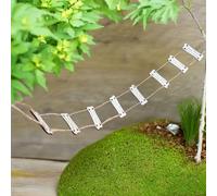 Échelle miniature en corde de 50,8 cm pour maison de poupée et jardin féérique, accessoire pliable à l'échelle 1:12 pour cabane dans les arbres, lits superposés et projets de diorama pirate.