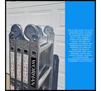 Échelle multi-usages WORHAN Échelle d'appui 460cm + Plateforme en aluminium Échelle KS4.6+Platformes