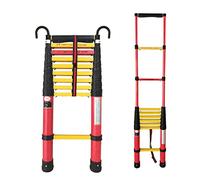 Échelle multifonction en fibre de verre, 5 m non conductrice, crochet amovible pour grenier, quai, bateau, accès aux fenêtres - Sûr, léger et polyvalent