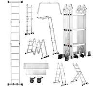 Échelle multifonction - MOCOERL - 7en1 - Aluminium aéronautique - 3,6 m - Charge 150 kg