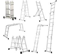 Échelle multifonction - YUENFONG - 4 x 3 - Aluminium - Capacité 150 kg - 6 en 1