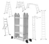 Échelle Multifonctions BM TOOLS BMT-4X3-MULTI en ALU, 4x3 marches - 3,55 m de Long. / Pliable - jusqu'à 150 kg - articulée G