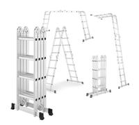 Échelle Multifonctions BM TOOLS BMT-4X4-MULTI en ALU, 4x4 marches - 4,65 m de Long. / Pliable - jusqu'à 150 kg - articulée