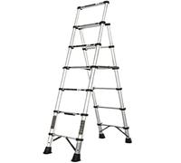 Échelle Multifonctions Échelle Pliante Portable Petites Échelles Télescopiques Faciles À Ranger Et Faciles À Utiliser Escabeaux Pour La Maison 330lb Pour Intérieur Extérieur(A,6-step ladder)
