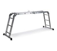 HJH Office Échelle multifonctions SOLID W3 12 barreaux aluminium plate-forme acier Argent