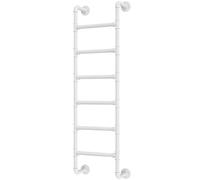 Échelle murale en fer forgé pour lit superposé - 139,7 cm/160 cm/180,3 cm/200,7 cm/210,8 cm/231,1 cm de hauteur pour fenêtre et escalade (290 cm)