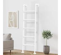 Échelle murale en métal pour lit mezzanine 120 cm, 140 cm, 150 cm, 160 cm, 165 cm, échelle de sécurité de rechange pour intérieur et extérieur - Blanc