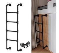 Échelle murale en métal pour lits superposés - Taille personnalisable pour un accès facile, idéale pour les puits de fenêtre de sous-sol - Escabeau robuste pour économiser de l'espace