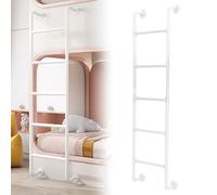 Échelle Murale pour Lit Superposé, Échelles D'évacuation pour Puits De Lumière De sous-Sol De Hauteur 4 Pi 5 Pi 6 Pi 7 Pi 8 Pi, Échelle Métallique Industrielle Robuste(White Wall Mounted,5ft)