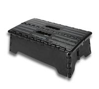 Échelle Noire de Demi-Marche, escabeau Rabattable pour Une Salle de Bains Enceinte avec Salle de Bains, Utilisation réduite, Hauteur de Porte réduite