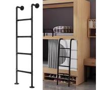 (« Échelle Noire pour Lits superposés - Escabeau en métal pour loft, 49 po/51 po/59 po/65 po, échelle de Sortie de puits de fenêtre, sous-Sol, 3 à 10 échelons, échelle d'incendie pour Lits s