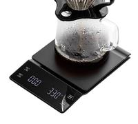 Échelle numérique - Échelle de café de précision de 0,01 g professionnelle avec minuterie intégrée | Échelle imperméable pour brassage de bière, café goutte à goutte et presse française | E