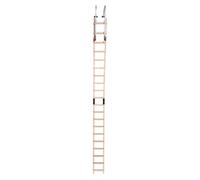 Echelle Plate de Toit en Bois pour Couvreur avec Crochet de Toit 5m Hailo Safety Roof