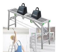 Échelle Plate-Forme de Travail Portable Échafaudage Pliant Tour Échelle Tabouret Banc Heavy Duty 180×30cm Équipement d’échafaudage pour la Construction