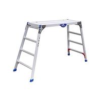 Échelle - Plateforme de travail pliable en aluminium, légère et pliable, 150 kg maximum, bande de roulement antidérapante, décoration de plafond - Pince marchepied (h 120 cm)