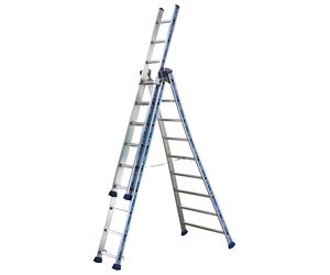 Échelle PLATINIUM TRANSFORMABLE 3 PLANS accès 6.08m - TUBESCA COMABI - 02443608