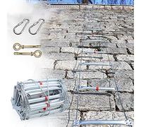 Échelle pliable en alliage d'aluminium avec crochets, résistante aux flammes pour un sauvetage d'urgence rapide dans les maisons et les bâtiments