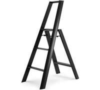 Échelle pliable en aluminium légère à 4 marches avec cadre en A, capacité de 150 kg, marches larges, idéale pour la maison, le jardin et les projets de bricolage - Design télescopique pour un