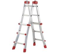 Echelle pliable multifonction télescopique en alu 4x3 échelons 2,8m/3,7m Hailo ProfiStep Multi