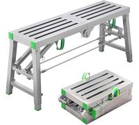 Échelle pliable réglable de 1,6 m - Tabouret d'échafaudage robuste d'une capacité de 400 kg, plate-forme de travail en acier au carbone durable pour un usage domestique et industriel, sûr et