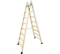 echelle pliante 8 marches Plabell bld-8 bois 214 x 31/62 cm