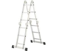 Echelle pliante articulée avec plateforme 4x3 échelons 3,5m/4,5m en aluminium