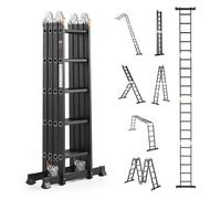 Echelle Télescopique 7 en 1 Réglable Hauteur de Portée 580cm Capacité 150kg