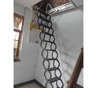 Échelle pliante compacte pour grenier - Escalier télescopique robuste pour petites ouvertures - Kit d'escalier intérieur en colimaçon pour économiser de l'espace - Accès facile aux greniers