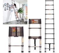 Échelle Pliante Échelle coulissante Échelle coulissante légère Échelle coulissante Polyvalente Capacité de Charge 150kg / 330lbs Échelle télescopique Extensible pour loft Maison