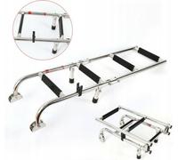 Échelle pliante en acier inoxydable 4 marches Échelle de pont Pédale d'escalier de bateau télescopique pliable