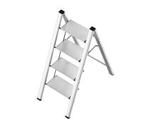 Échelle Pliante en Alliage d'aluminium à 3 marches, résistante à l'usure et aux Rayures, Petite échelle, Tabouret léger et Portable (4 marches)
