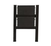 Échelle Pliante en Alliage d'aluminium à Deux marches, échelle de Rangement Fine, étagère à Fleurs, échelle multifonctionnelle, Tabouret (Noir)