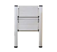 Échelle Pliante en Alliage d'aluminium à Deux marches, échelle de Rangement Fine, étagère à Fleurs, échelle multifonctionnelle, Tabouret (Argent)