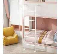 Échelle Pliante en Métal pour Mezzanine Domestique, Échelle Industrielle pour Lit Superposé D'une Hauteur de 160cm, pour Maison, Chambres Mansardées, Bibliothèque(White,Floor)