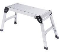 Echelle pliante Plate-forme de travail Aluminium Echelle de plate-forme de travail Escabeau 1 marche Antidérapant jusqu'à 150kg pour cuisine, salle de bain, camping