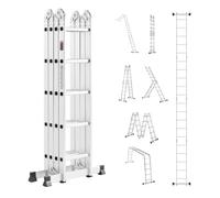 VEVOR Échelle télescopique 7 en 1 Hauteur de portée 575 cm Capacité 150 kg Cadre A