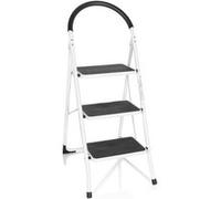 Echelle pliante SOLID W2 acier 3 marches blanc hjh OFFICE Blanc G