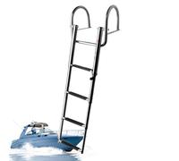 Échelle Pliante Télescopique - Bateau en Acier Inoxydable, Accès Extensible | Embarquement Robuste, Fonction De Conception De Pédale Antidérapante, Système De Rampe À Main, Utilisation Idéale Po