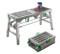 Échelle Portable Échafaudage Pliant Plate-Forme de Travail Tour Hauteur réglable 5 Engrenages Échelle d’échafaudage Tabouret Banc pour Plafond 880 lbs Capacité de Charge Aluminium 200×30cm
