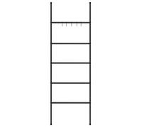 Échelle porte-serviettes à 5 niveaux Noir 58x175 cm Fer