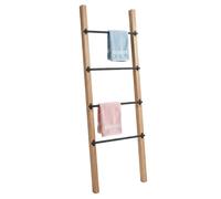 Échelle porte-serviettes / séchoir à linge en pin, 4 barreaux métalliques