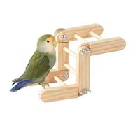 Échelle pour cage - Bois naturel réglable - Jouet à mâcher - Jouet pour hamacs - Conure - Aire de jeux extérieure, intérieur, terrasse, fenêtre, balcon, jardin, cour