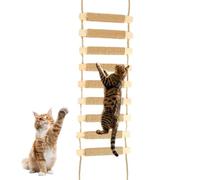 Échelle pour Chat avec Griffoir, Cadre d'escalade pour Chats D'intérieur | Poteaux À Gratter, Corde Naturel Durable Qui Satisfait L'instinct De Grattage Du Chat Et Protège Les Meubles Contre Dommages