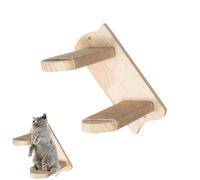 Échelle pour chats, étagères montées au mur pour chat, échelle pour chats, meubles 2 pas en bois, couverte de corde de jute, étagère d'escalade