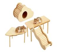 Échelle pour Hamster Jouet Échelle En Bois | Décoration De Cage En Forme De Et Rampe Jouet Pour Hamster Pour Utilisation Intérieure Extérieure Convient Aux Gerbilles