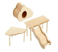 Échelle pour Hamster | Jouet Escalier en Bois avec Nid De Repos | Nid pour Hamster en Forme De - pour Utilisation Intérieure Extérieure Convient Aux Gerbilles Souris Furets Chinchillas Petits Animaux